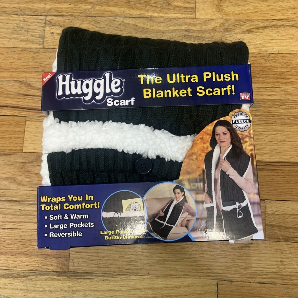 Ontel Huggle Scarf-  One Size In Grey NWT Ultra-plush fabric - Super Soft